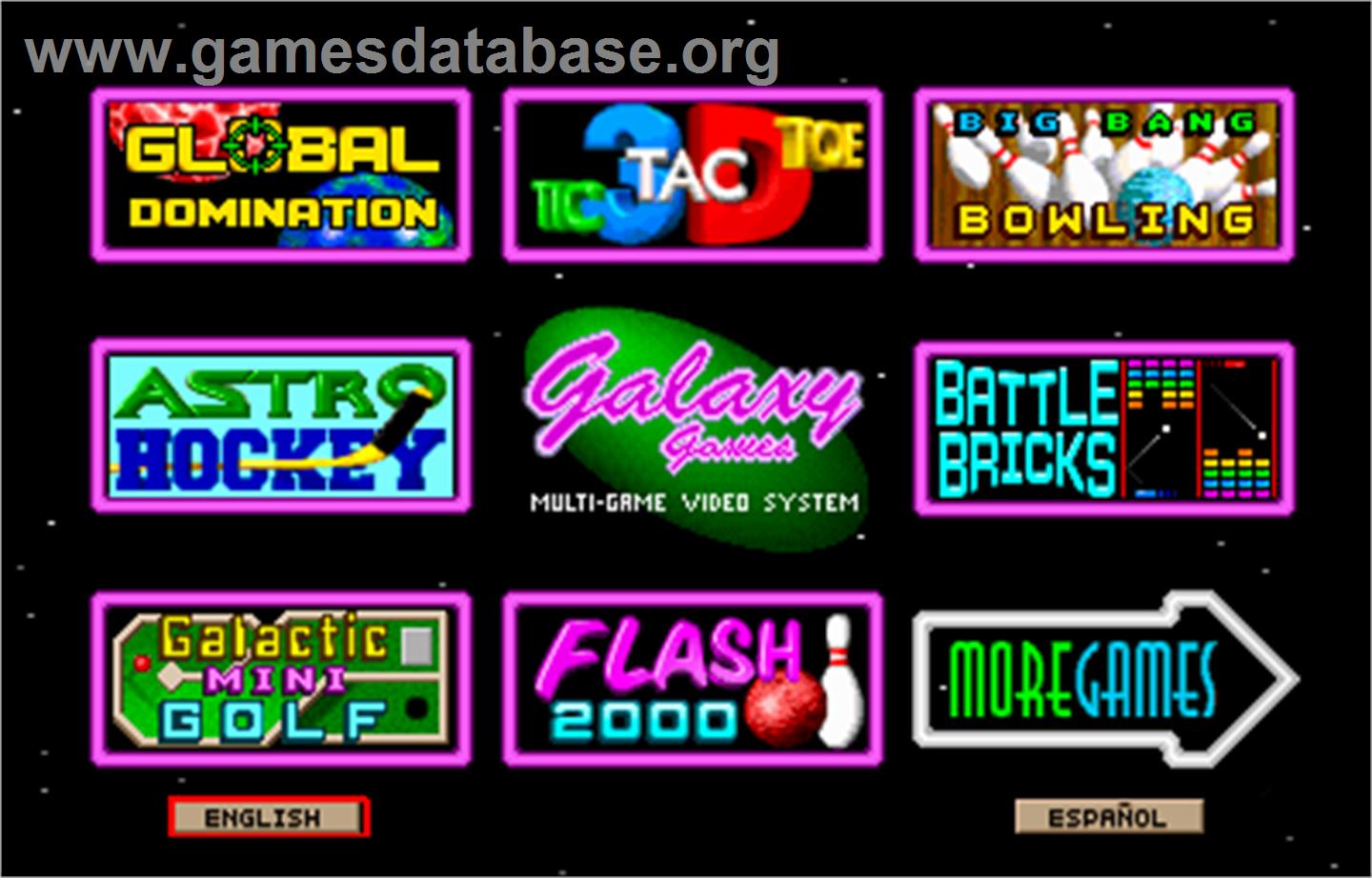 Galaxy Games StarPak 2 - Arcade - Artwork - Select Screen