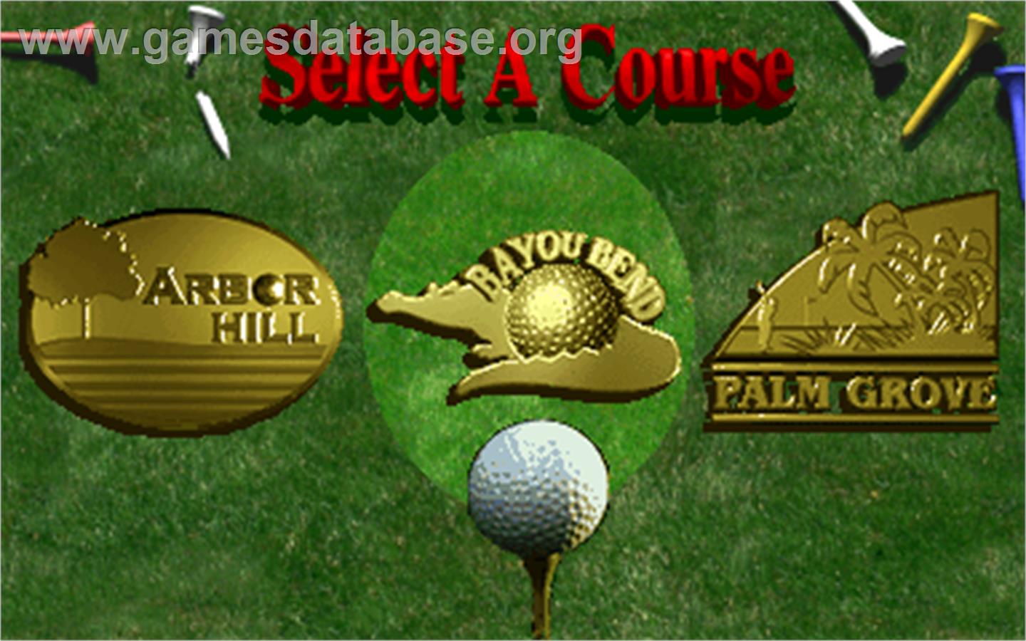 Golden Tee '98 Tournament - Arcade - Artwork - Select Screen