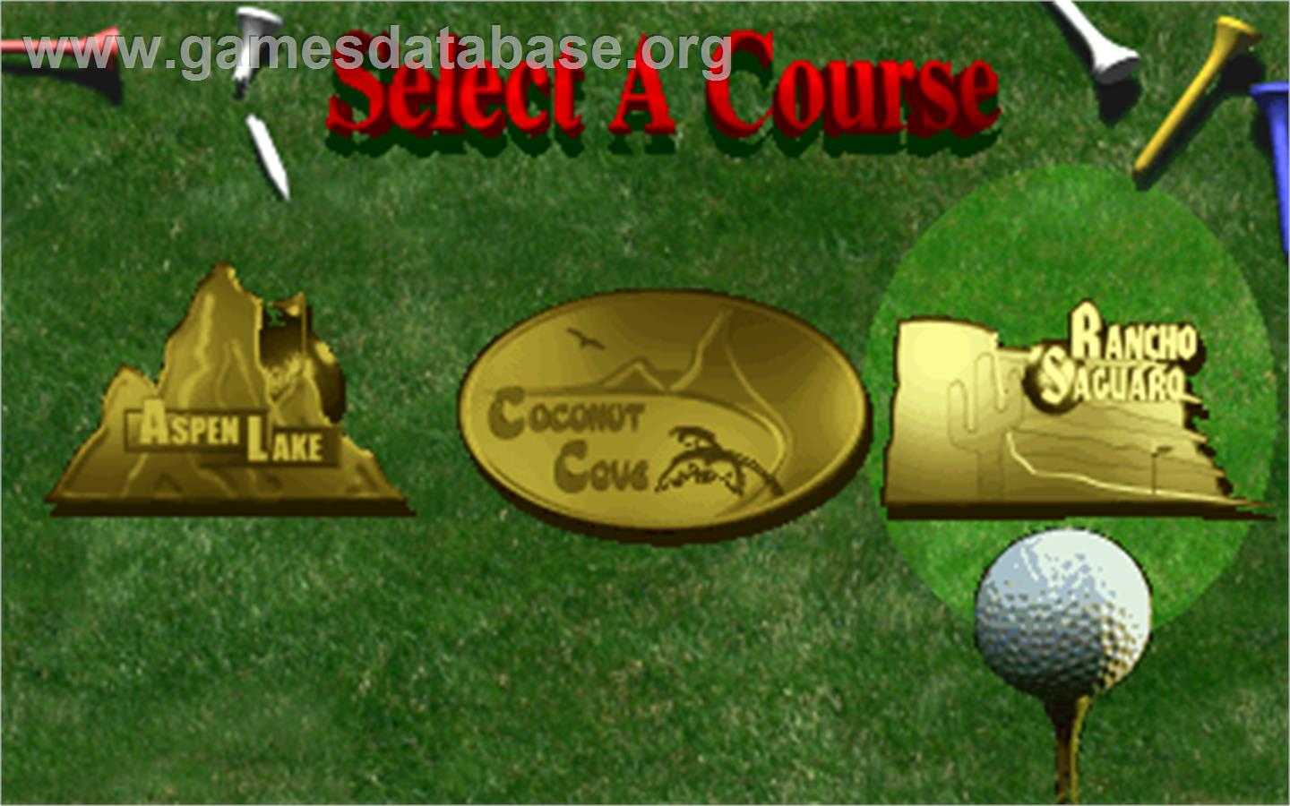 Golden Tee Royal Edition Tournament - Arcade - Artwork - Select Screen