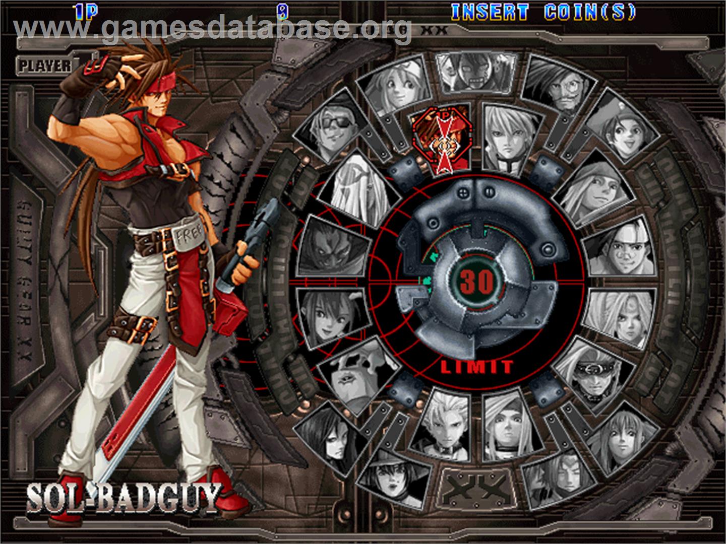 Guilty Gear XX #Reload - Arcade - Artwork - Select Screen