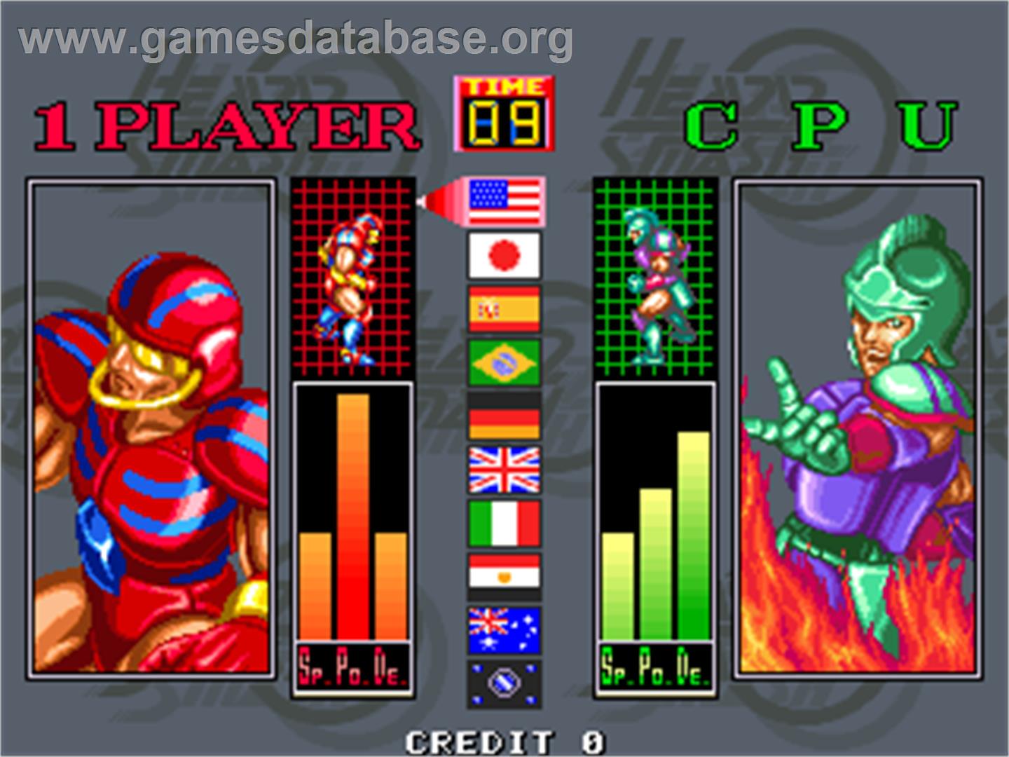 Heavy Smash - Arcade - Artwork - Select Screen