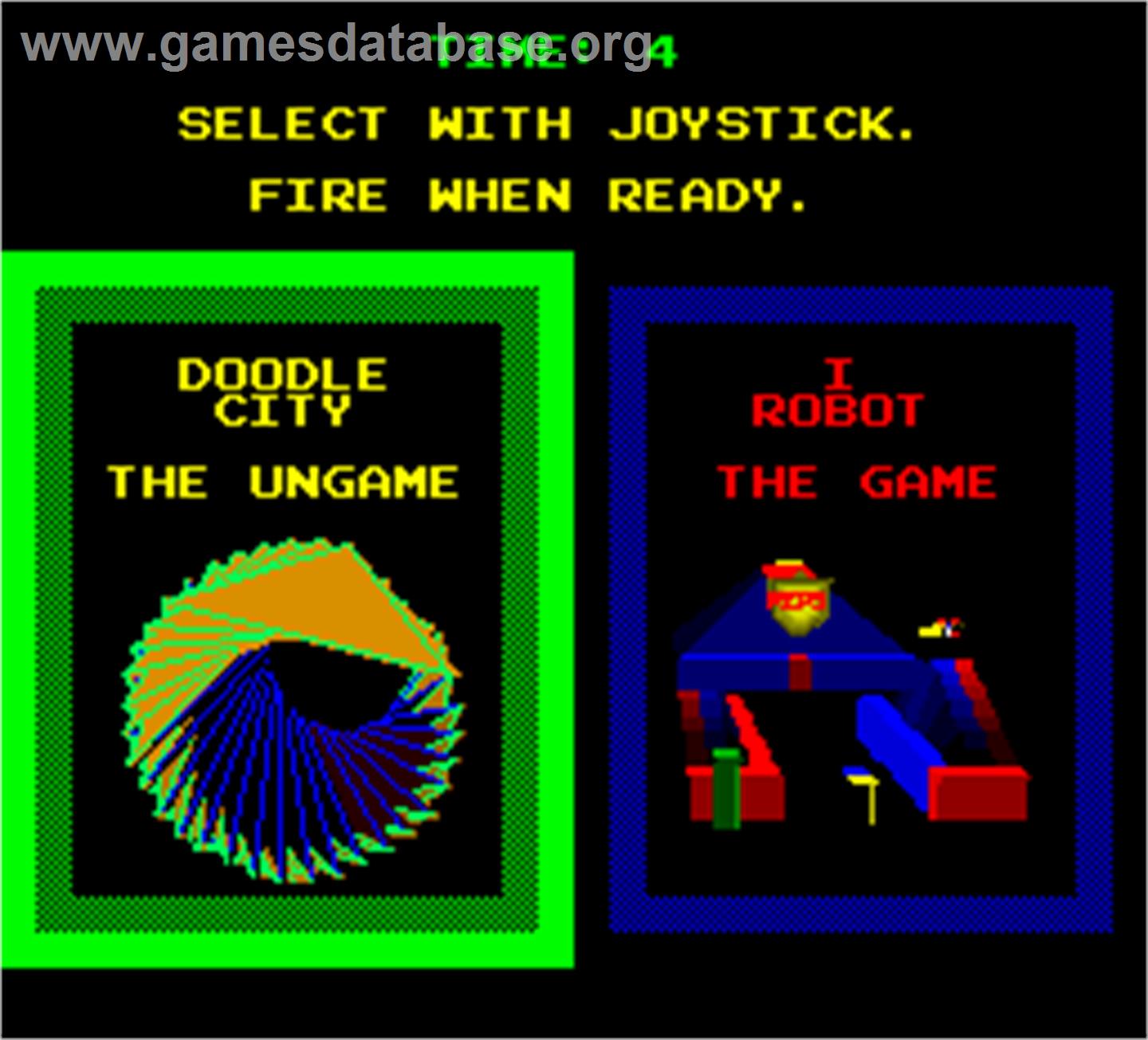 I, Robot - Arcade - Artwork - Select Screen