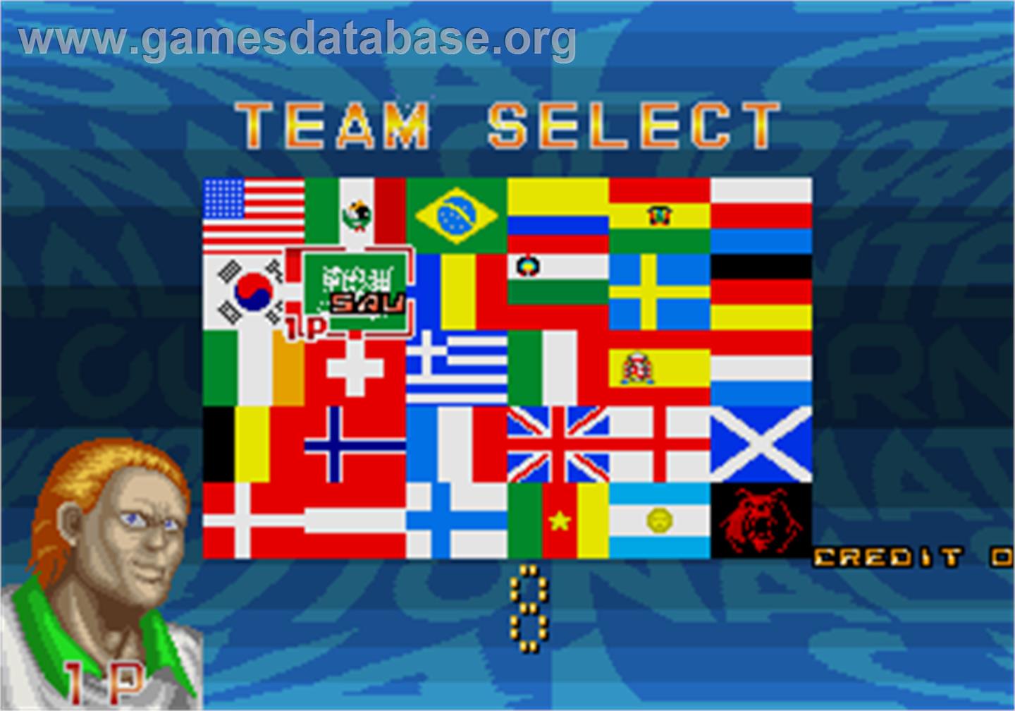 International Cup '94 - Arcade - Artwork - Select Screen