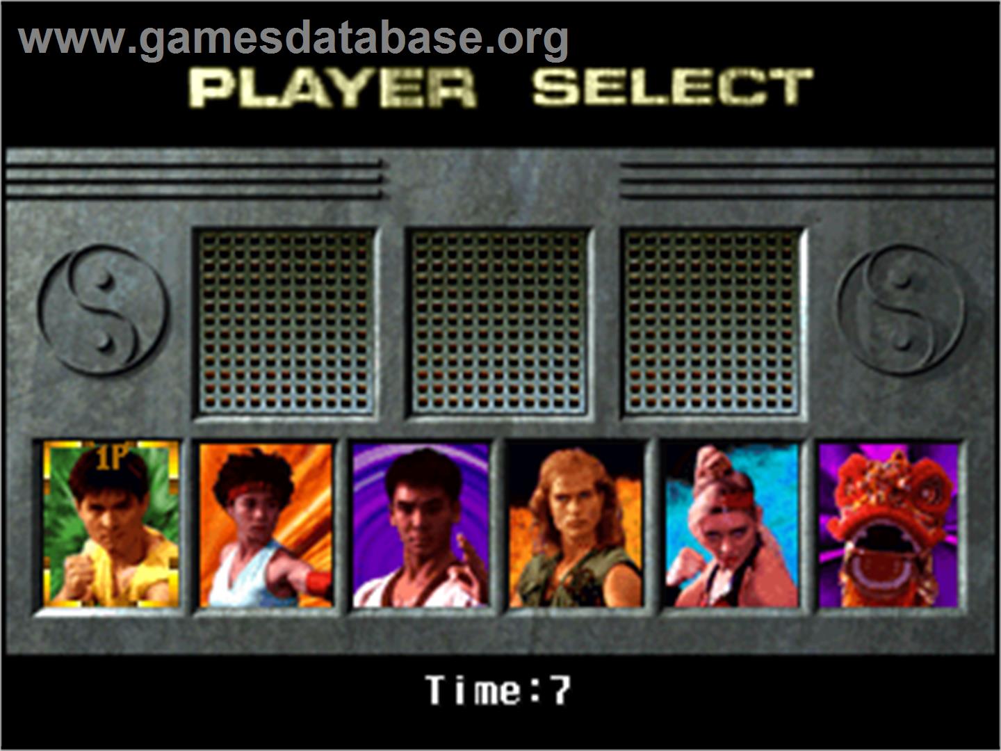 Jackie Chan - The Kung-Fu Master - Arcade - Artwork - Select Screen