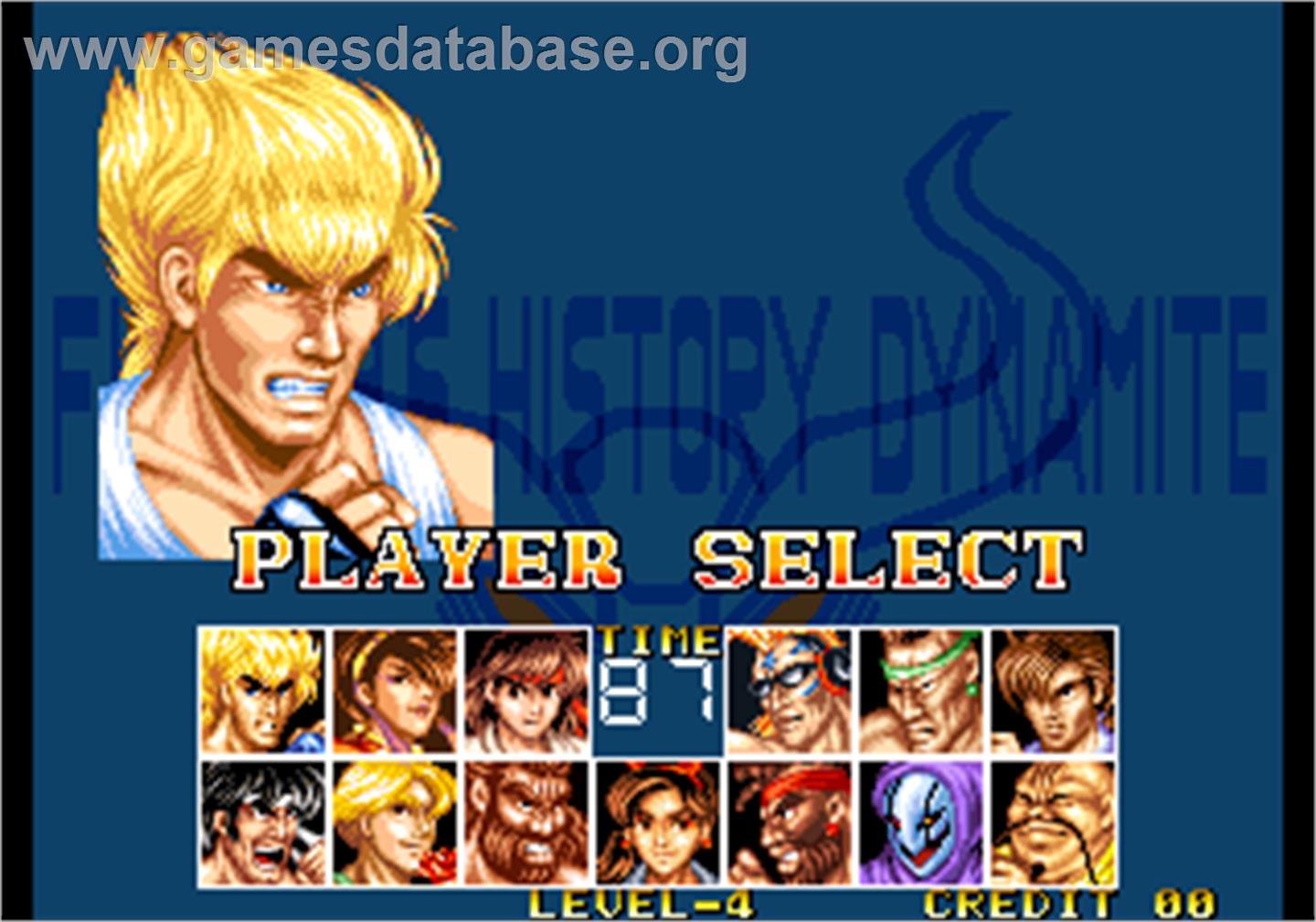 Karnov's Revenge / Fighter's History Dynamite - Arcade - Artwork - Select Screen