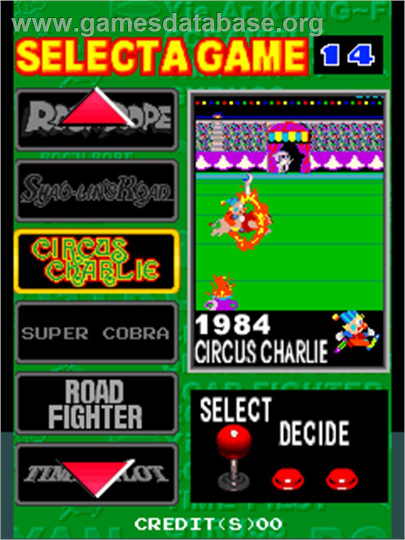 Konami 80's AC Special - Arcade - Artwork - Select Screen