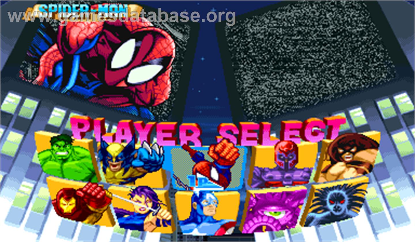 Marvel Super Heroes - Arcade - Artwork - Select Screen