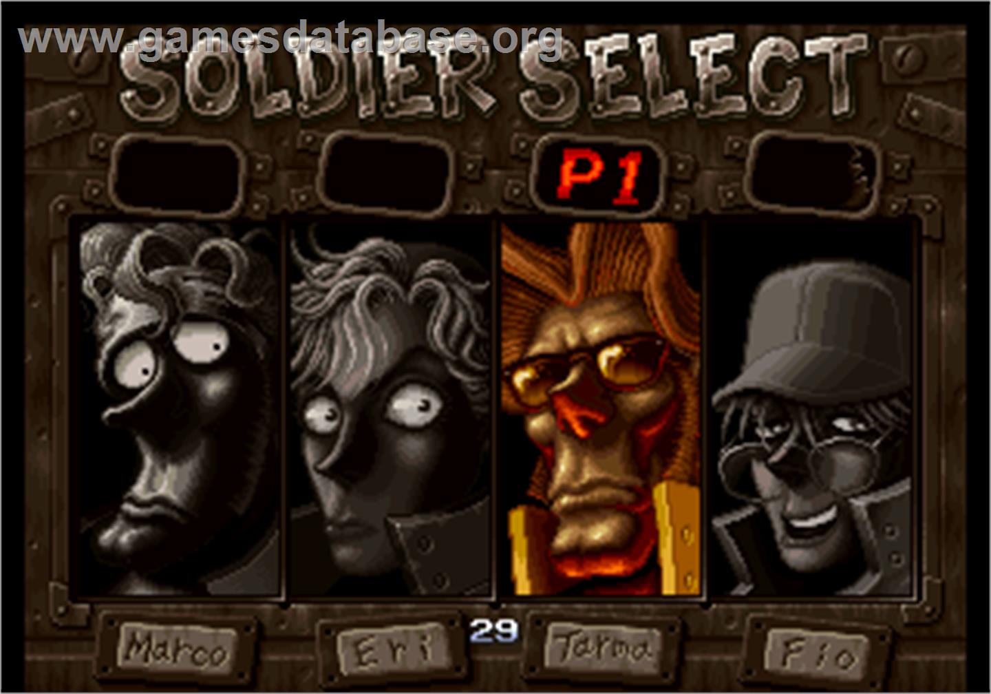 Metal Slug 3 - Arcade - Artwork - Select Screen