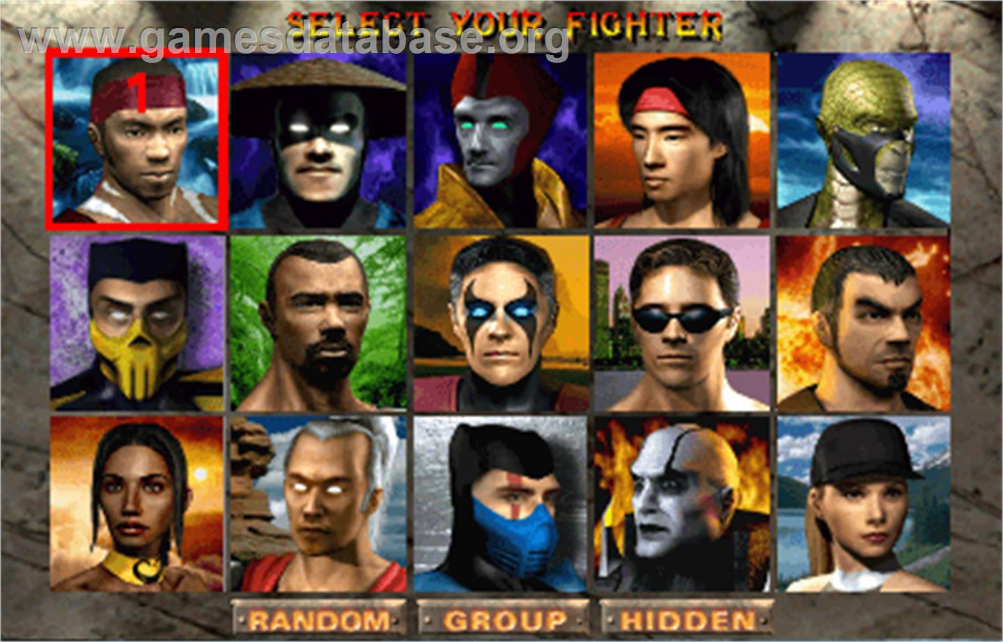 Mortal Kombat 4 - Arcade - Artwork - Select Screen