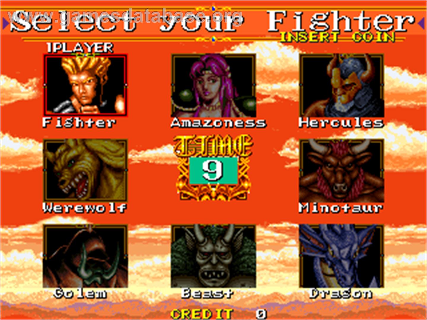 Mutant Fighter - Arcade - Artwork - Select Screen