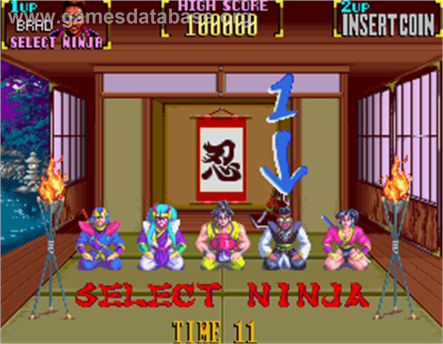 Mystic Warriors - Arcade - Artwork - Select Screen