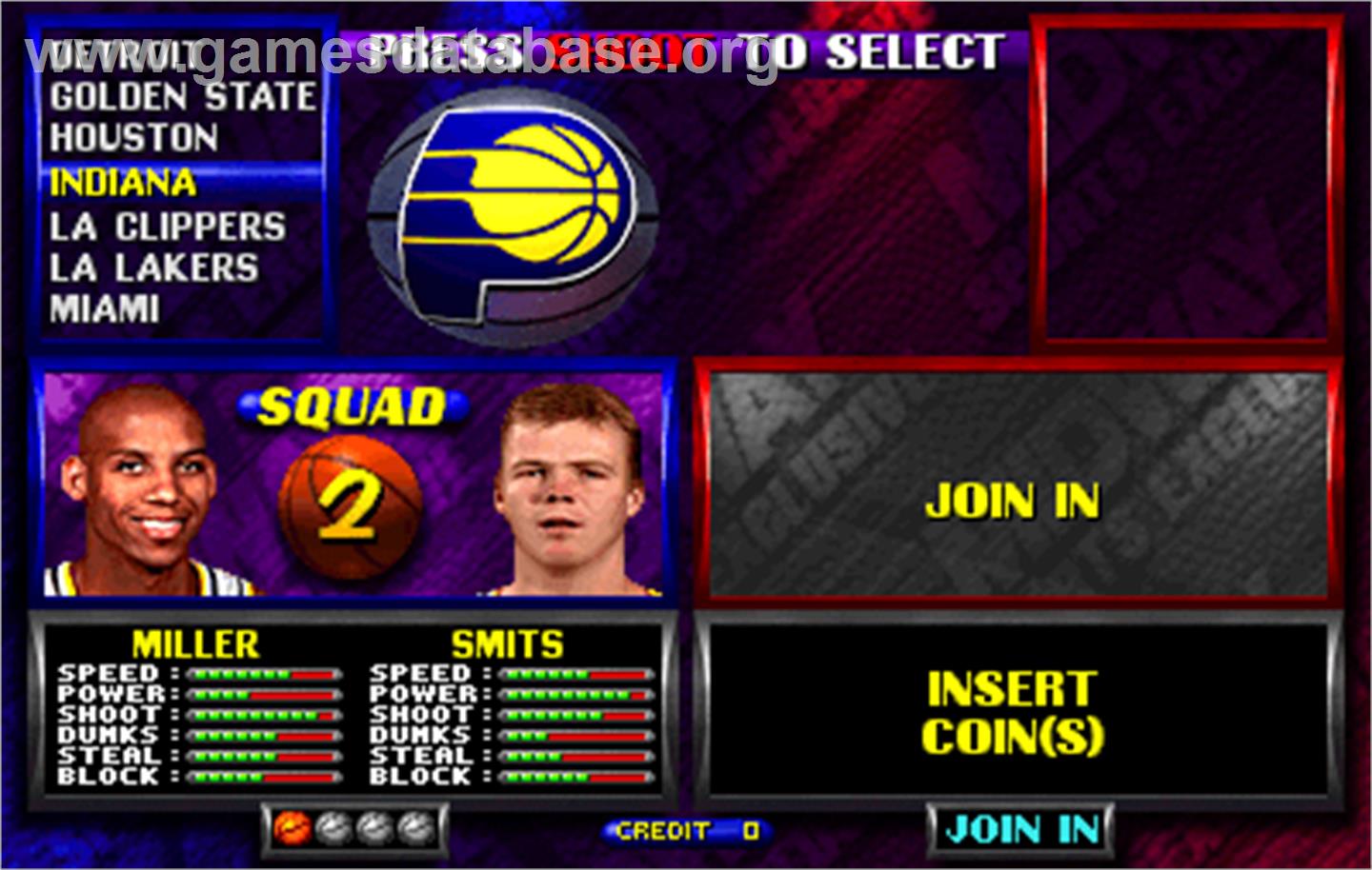 NBA Hangtime - Arcade - Artwork - Select Screen