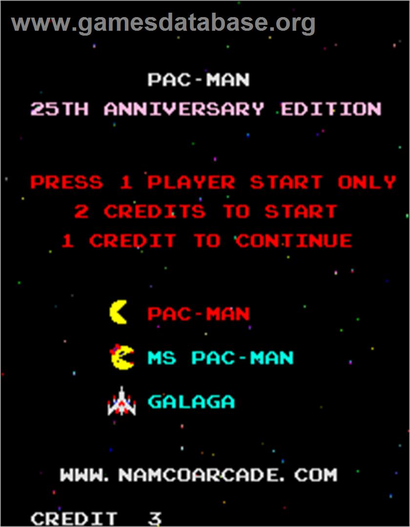 Pac-Man - 25th Anniversary Edition - Arcade - Artwork - Select Screen