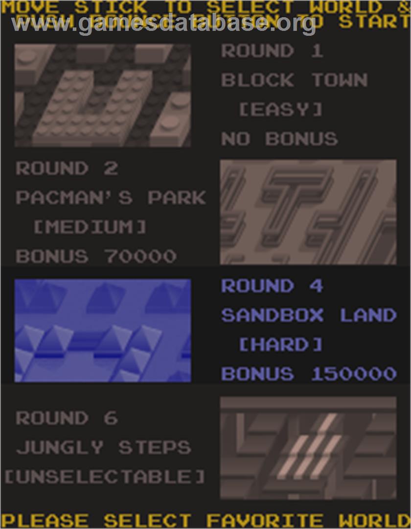 Pac-Mania - Arcade - Artwork - Select Screen