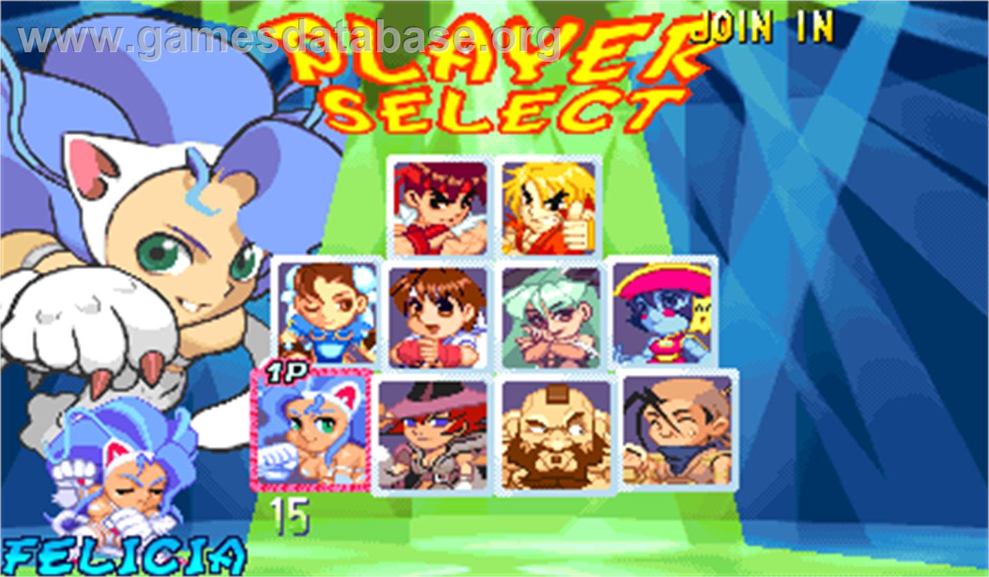 Pocket Fighter - Arcade - Artwork - Select Screen