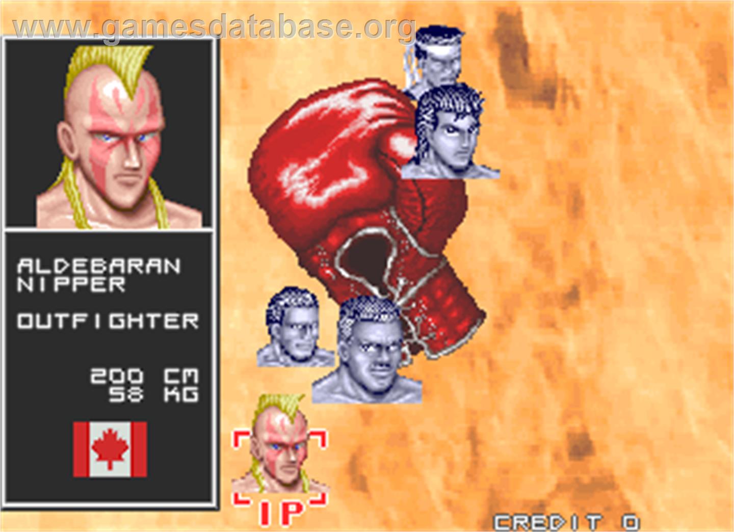 Prime Time Fighter - Arcade - Artwork - Select Screen