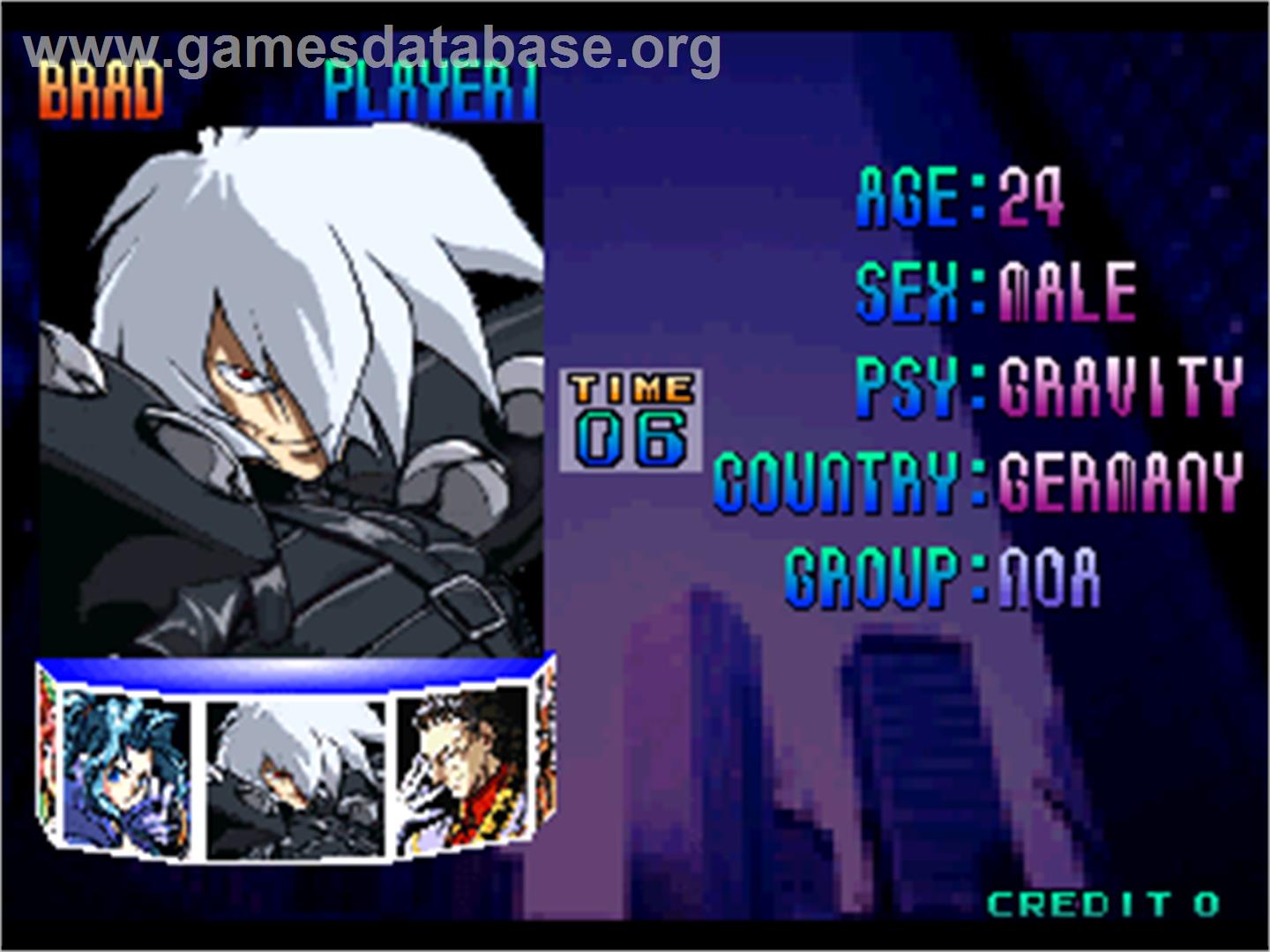 Psychic Force EX - Arcade - Artwork - Select Screen