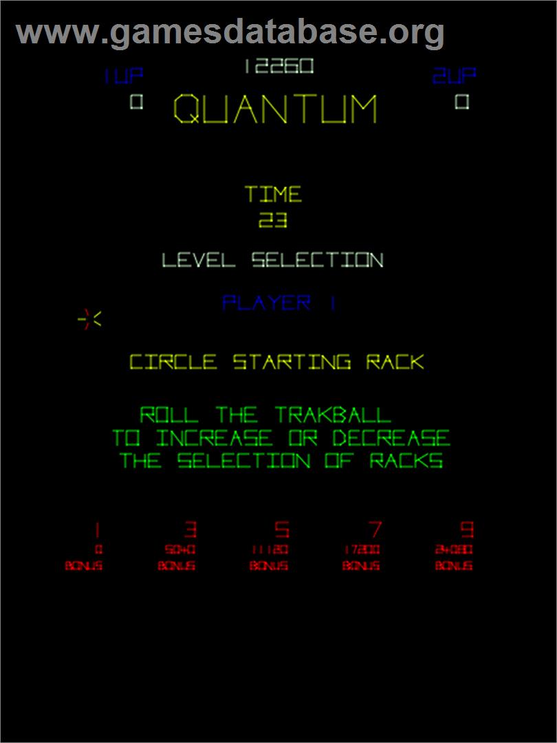 Quantum - Arcade - Artwork - Select Screen