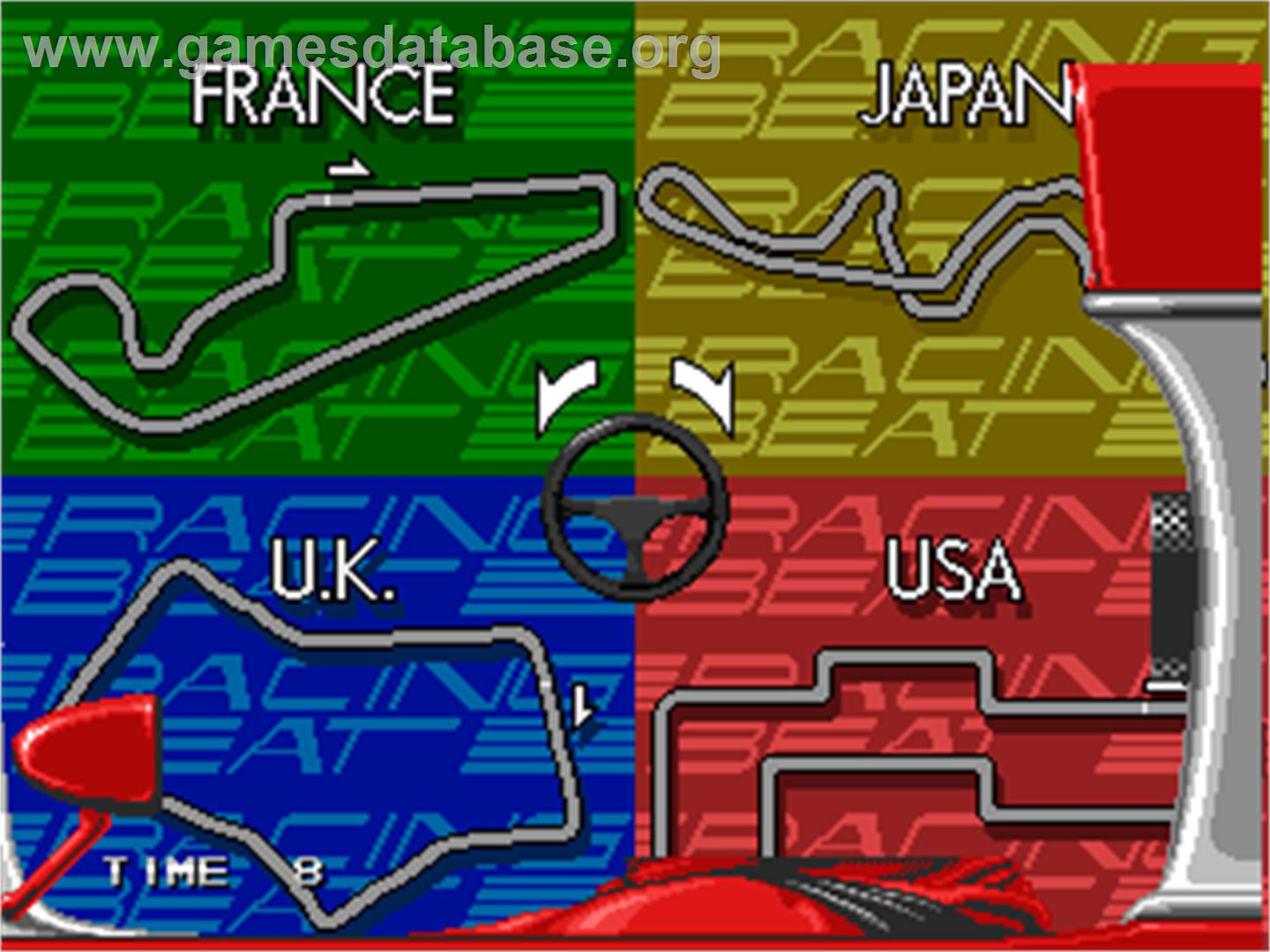 Racing Beat - Arcade - Artwork - Select Screen