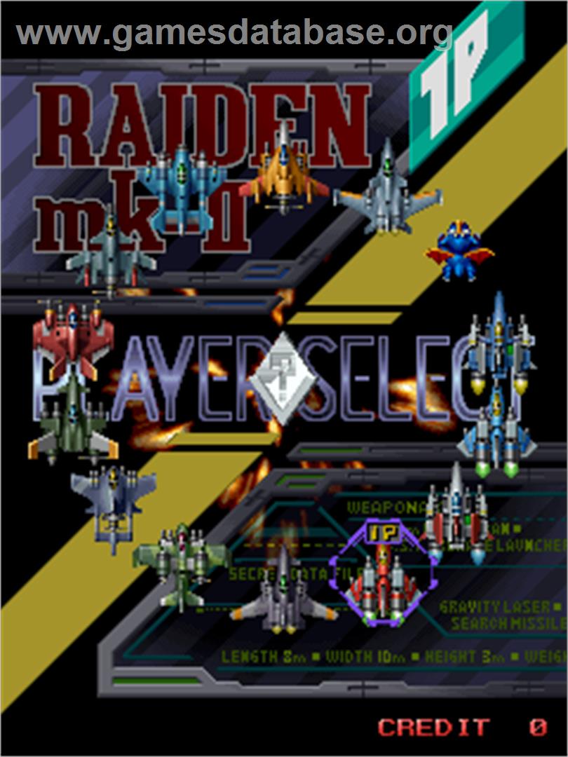 Raiden Fighters Jet - Arcade - Artwork - Select Screen