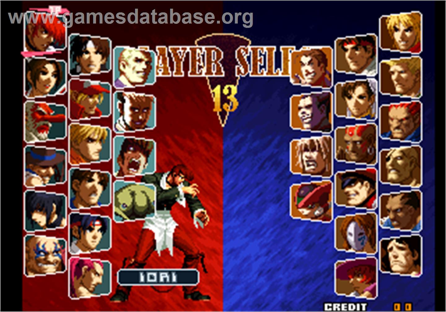 SNK vs. Capcom - SVC Chaos Plus - Arcade - Artwork - Select Screen