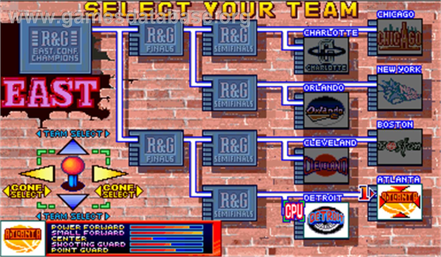 Slam Dunk - Arcade - Artwork - Select Screen