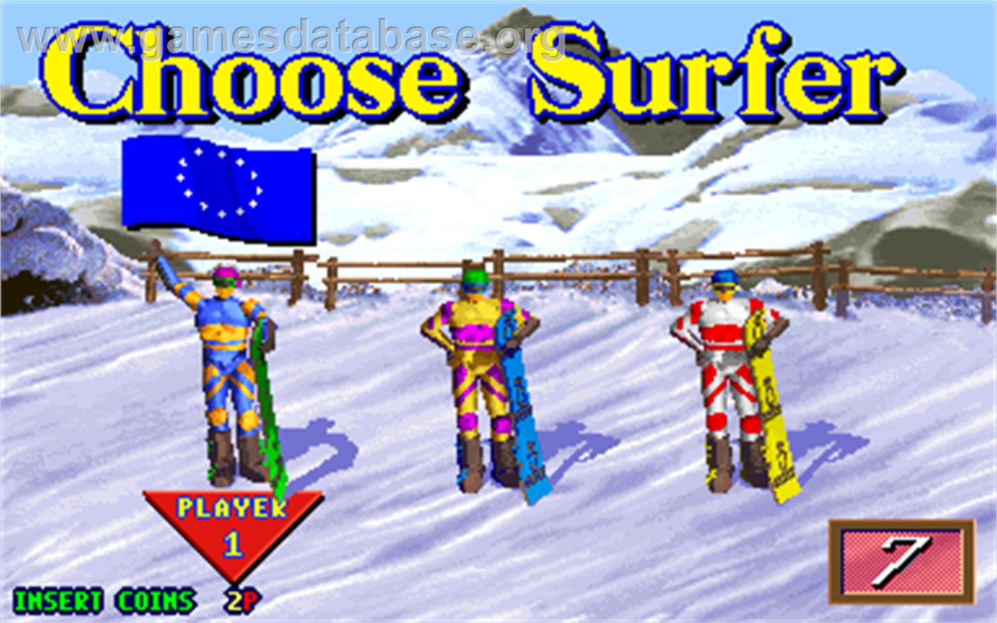 Snow Board Championship - Arcade - Artwork - Select Screen