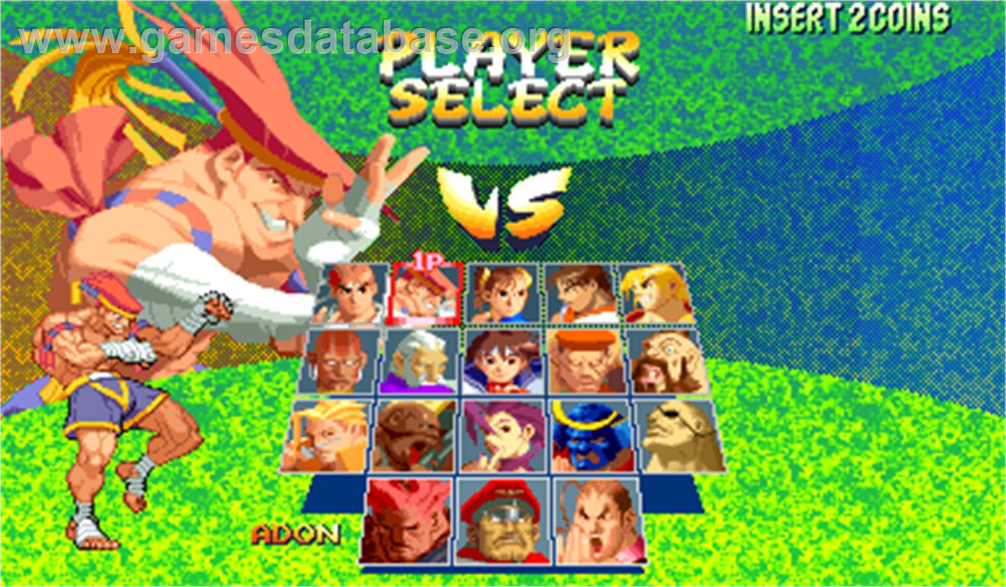 Street Fighter Alpha 2 - Arcade - Artwork - Select Screen
