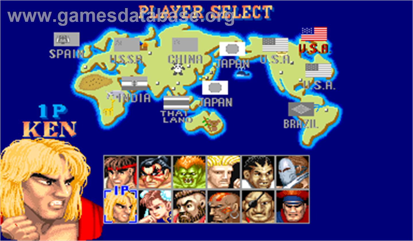Street Fighter II': Champion Edition - Arcade - Artwork - Select Screen