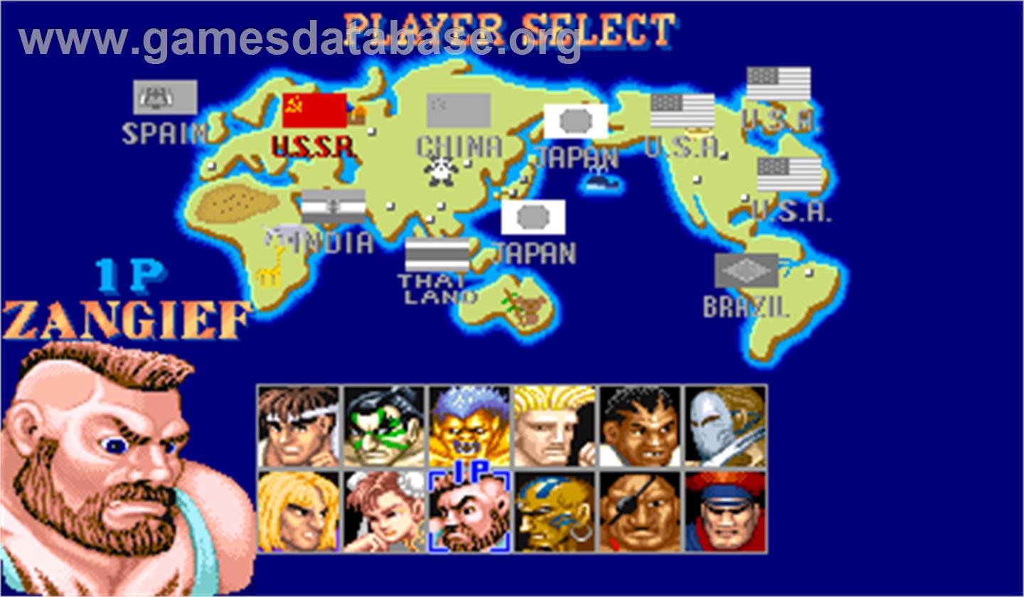 Street Fighter II': Hyper Fighting - Arcade - Artwork - Select Screen