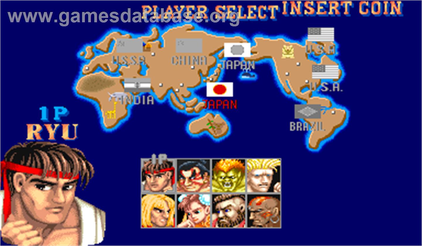 Street Fighter II: The World Warrior - Arcade - Artwork - Select Screen