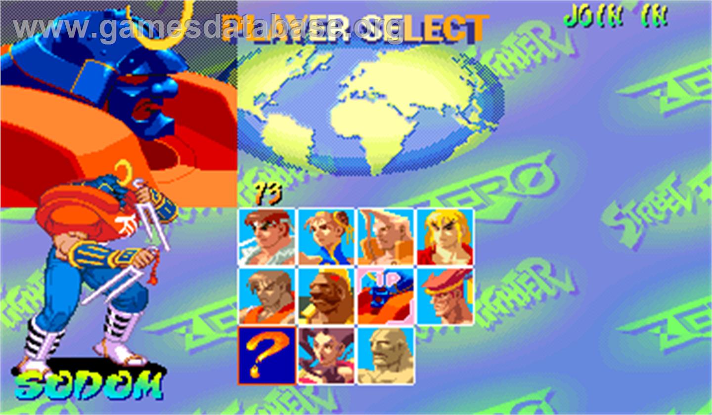 Street Fighter Zero - Arcade - Artwork - Select Screen