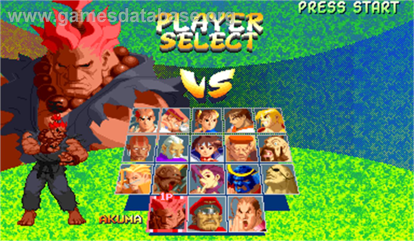 Street Fighter Zero 2 - Arcade - Artwork - Select Screen