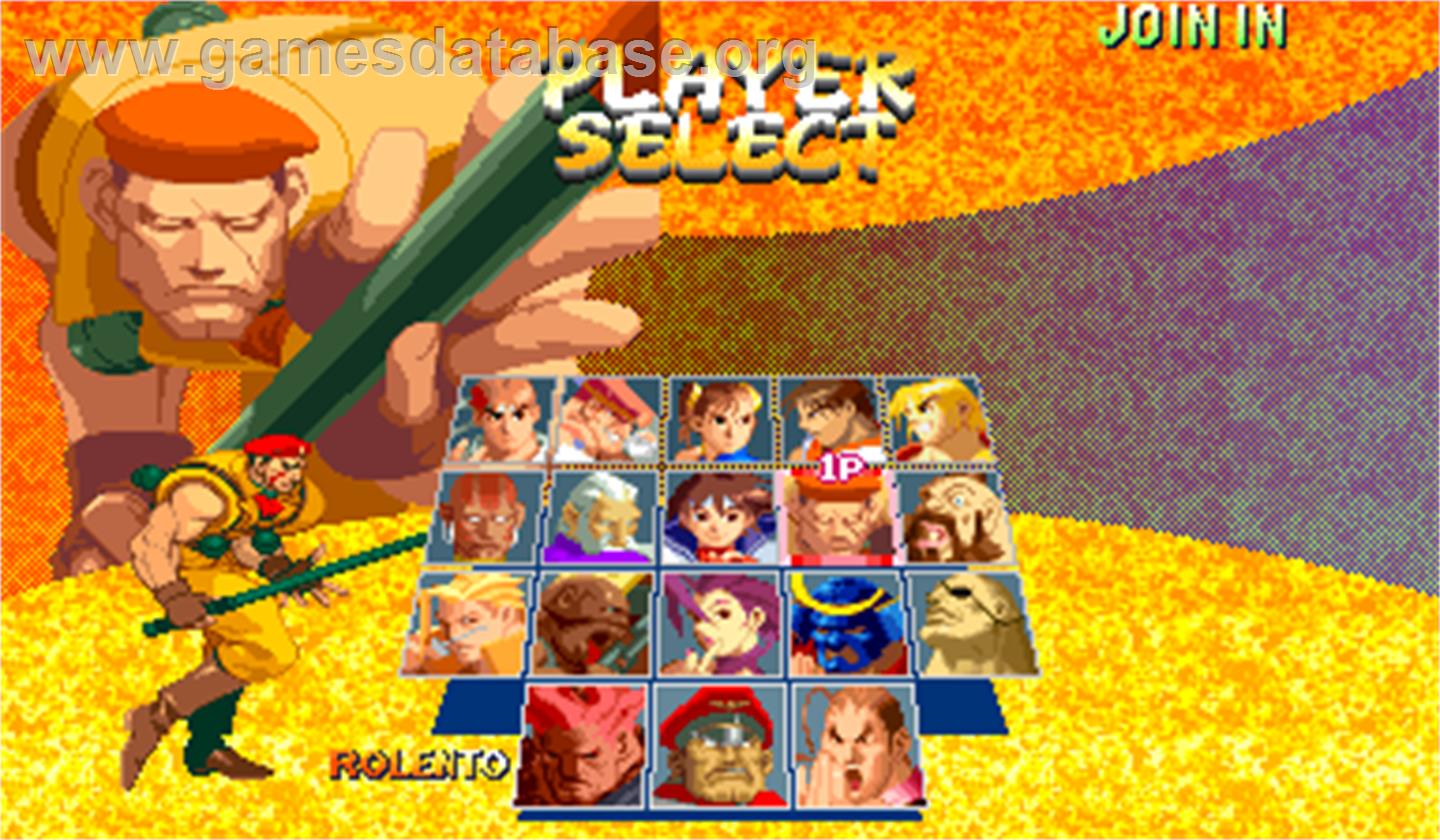 Street Fighter Zero 2 Alpha - Arcade - Artwork - Select Screen