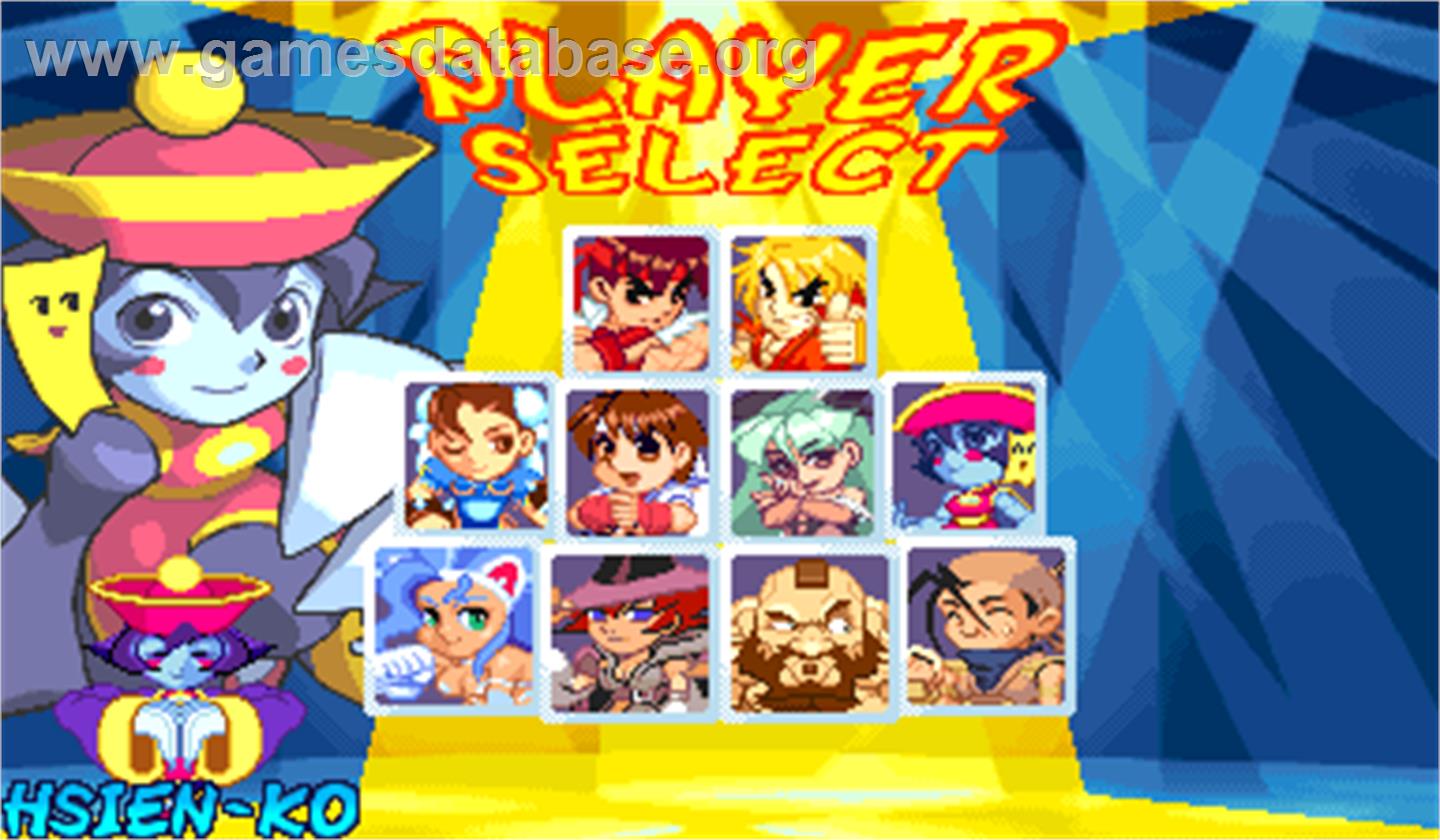 Super Gem Fighter: Mini Mix - Arcade - Artwork - Select Screen