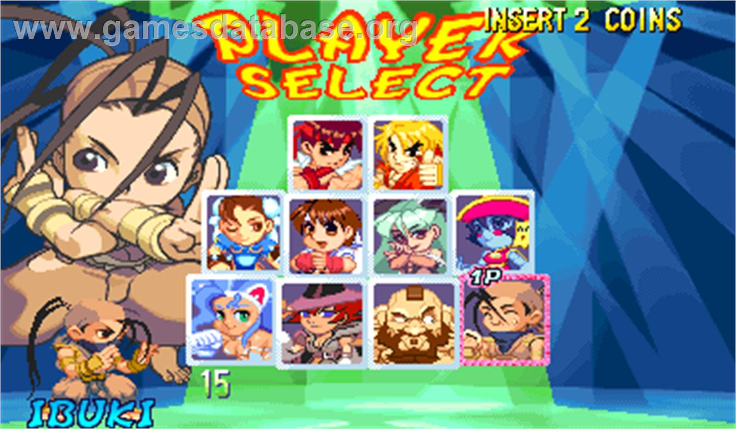 Super Gem Fighter Mini Mix - Arcade - Artwork - Select Screen