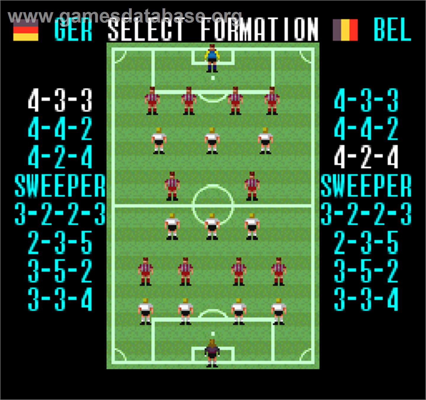Super Soccer - Arcade - Artwork - Select Screen