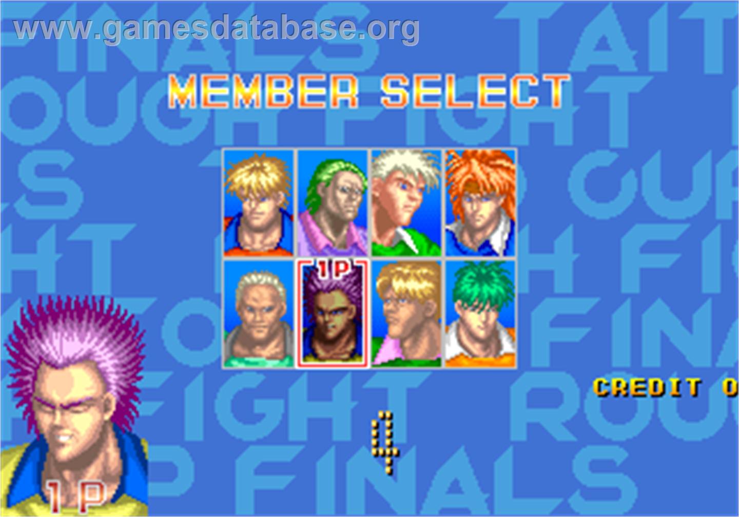 Taito Cup Finals - Arcade - Artwork - Select Screen