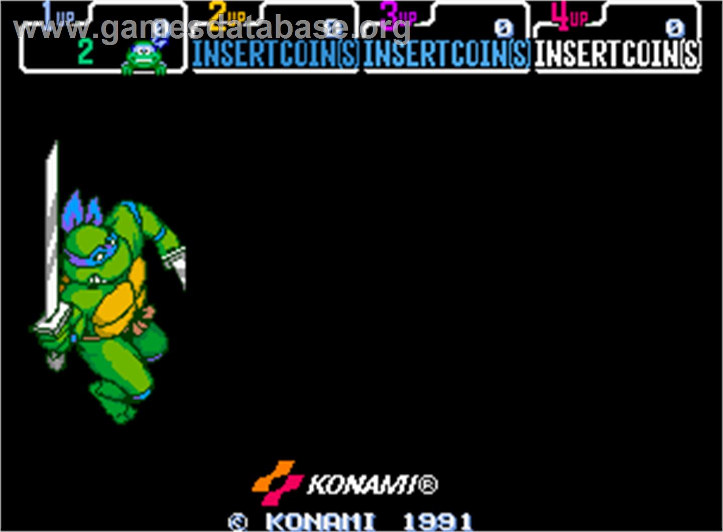 Teenage Mutant Hero Turtles - Turtles in Time - Arcade - Artwork - Select Screen