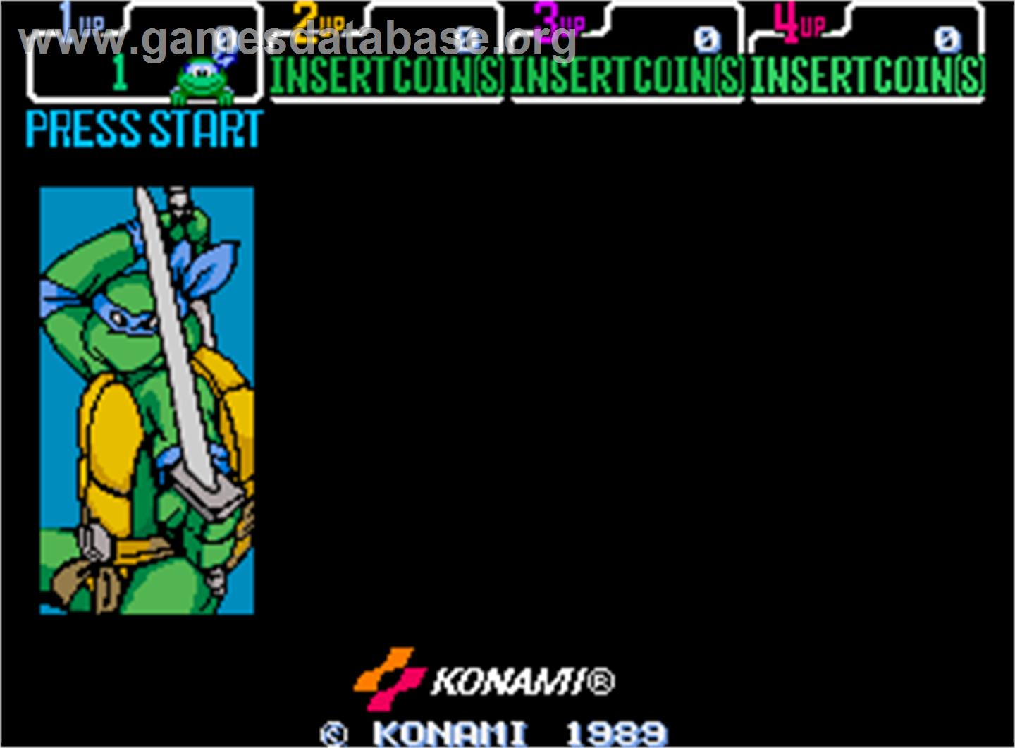 Teenage Mutant Ninja Turtles - Arcade - Artwork - Select Screen