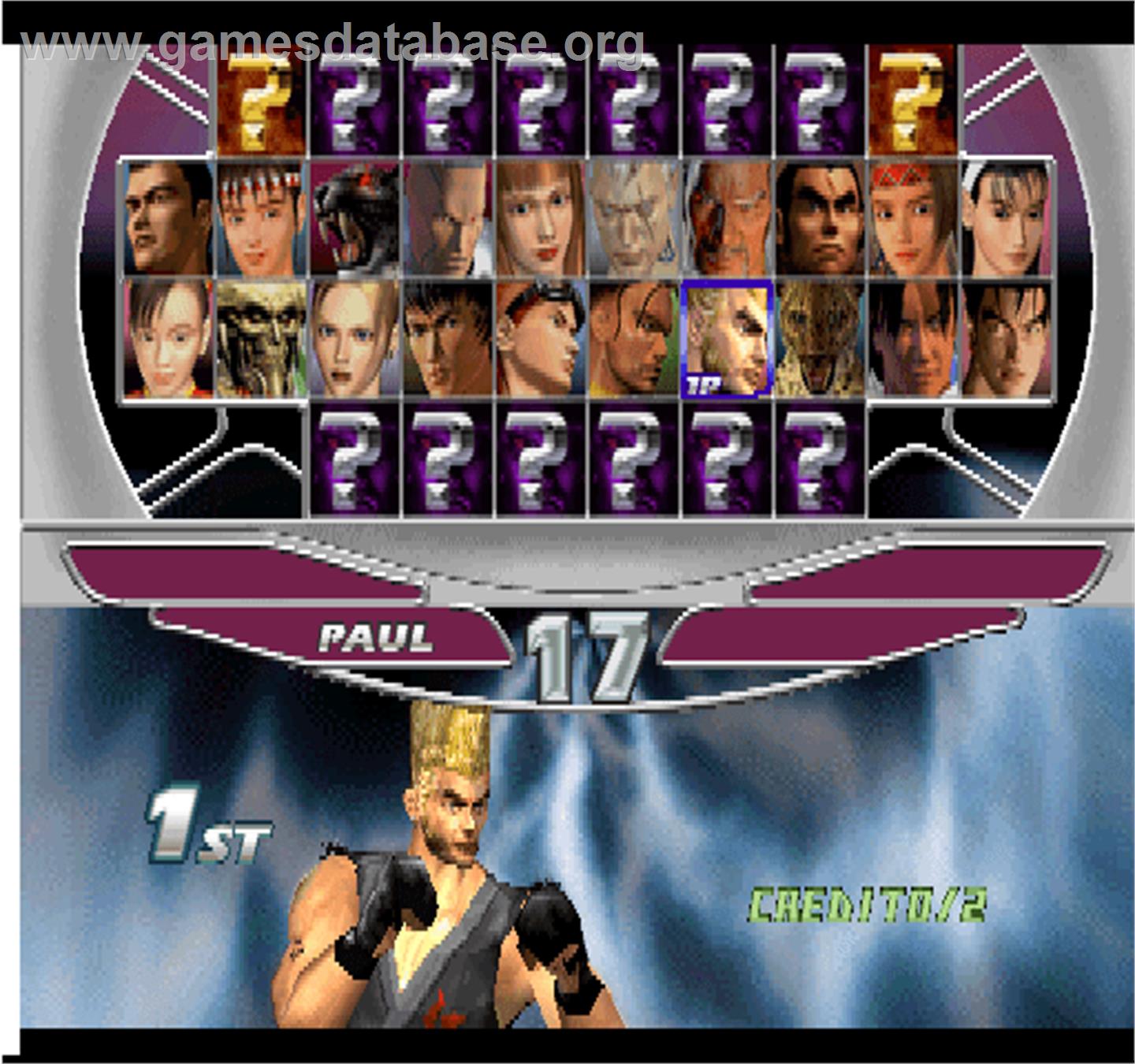 Tekken Tag Tournament - Arcade - Artwork - Select Screen