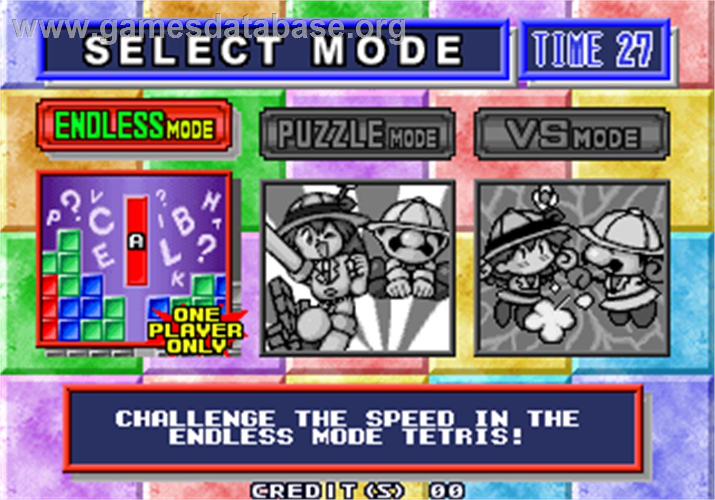 Tetris Plus 2 - Arcade - Artwork - Select Screen