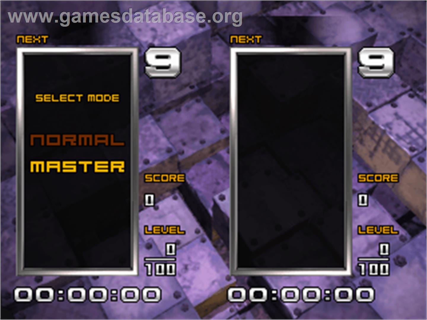 Tetris the Absolute The Grand Master 2 - Arcade - Artwork - Select Screen
