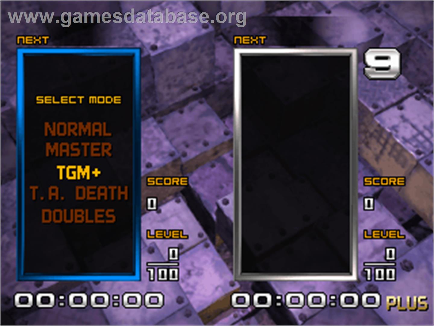 Tetris the Absolute The Grand Master 2 Plus - Arcade - Artwork - Select Screen
