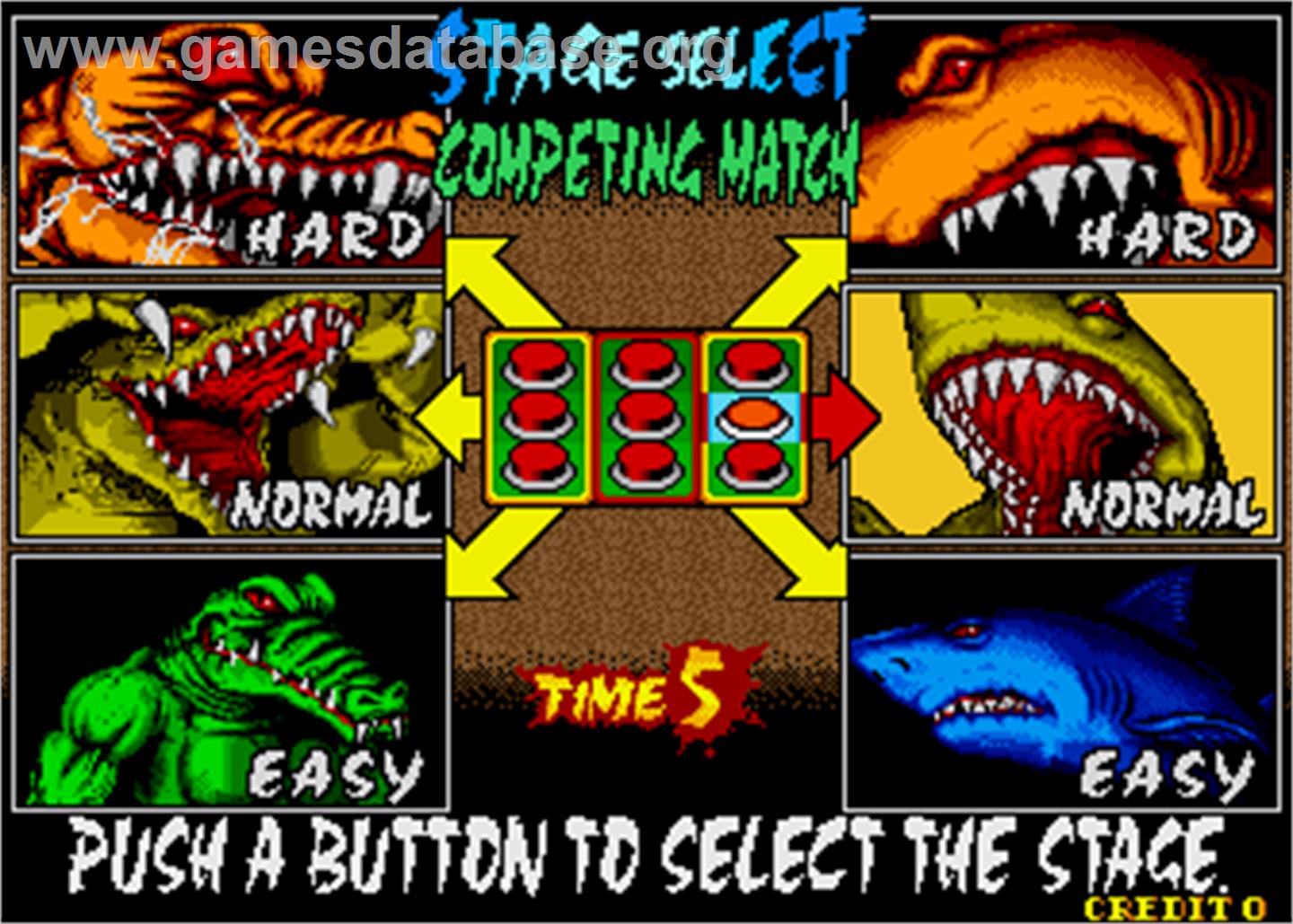 The First Funky Fighter - Arcade - Artwork - Select Screen