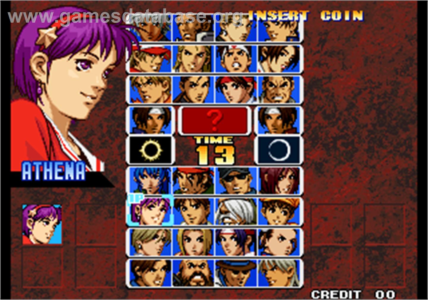 The King of Fighters '99 - Millennium Battle - Arcade - Artwork - Select Screen