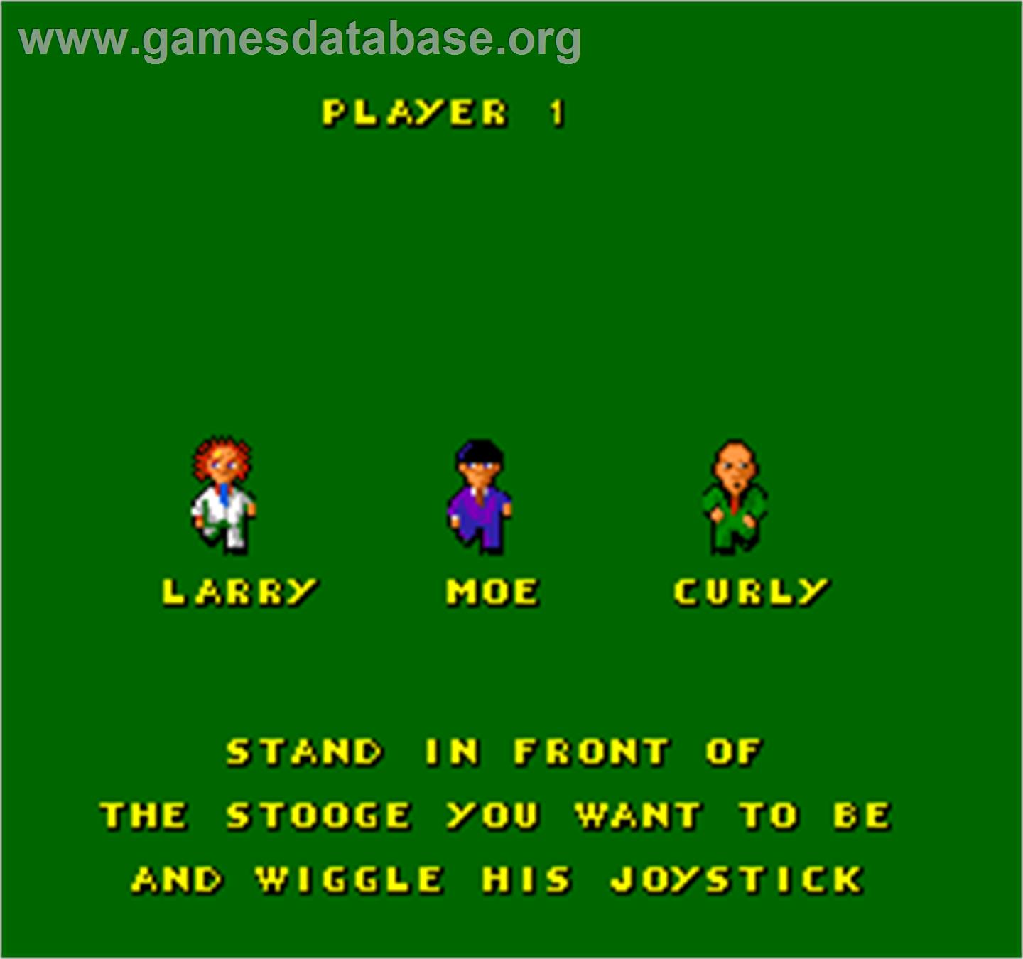 The Three Stooges In Brides Is Brides - Arcade - Artwork - Select Screen