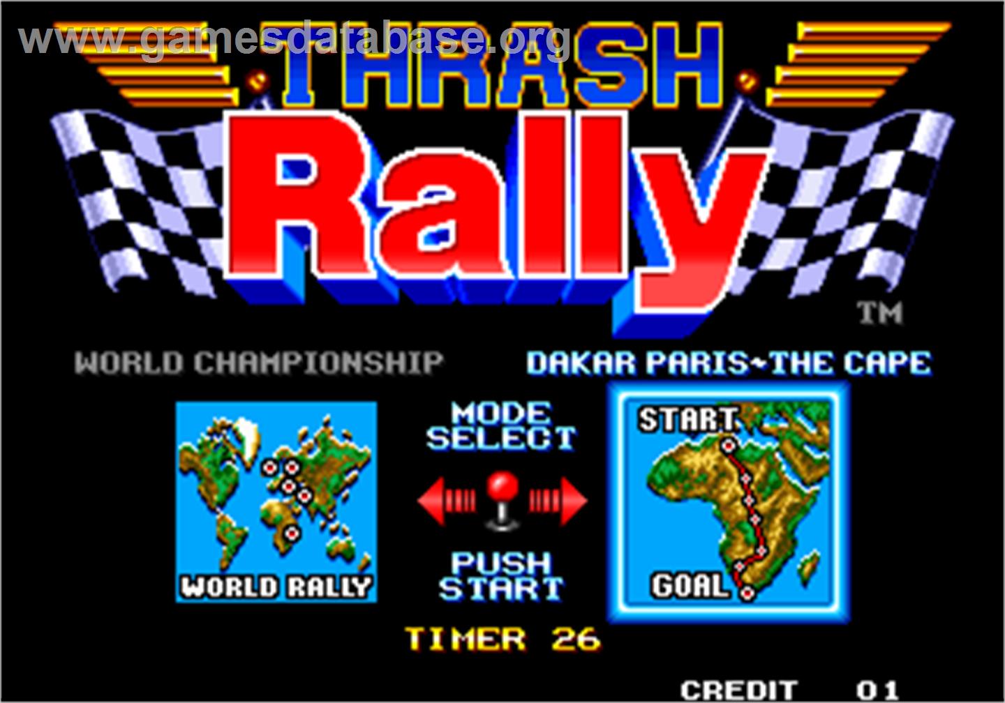 Thrash Rally - Arcade - Artwork - Select Screen