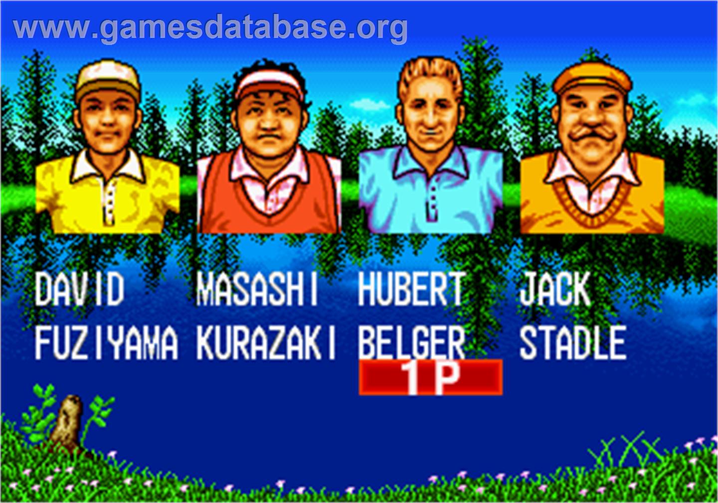 Top Player's Golf - Arcade - Artwork - Select Screen
