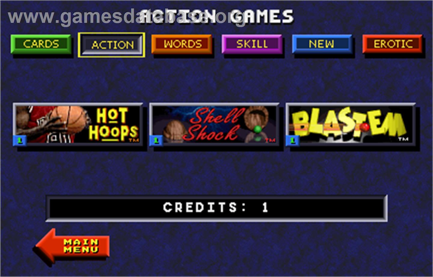 Touchmaster 2000 Plus - Arcade - Artwork - Select Screen